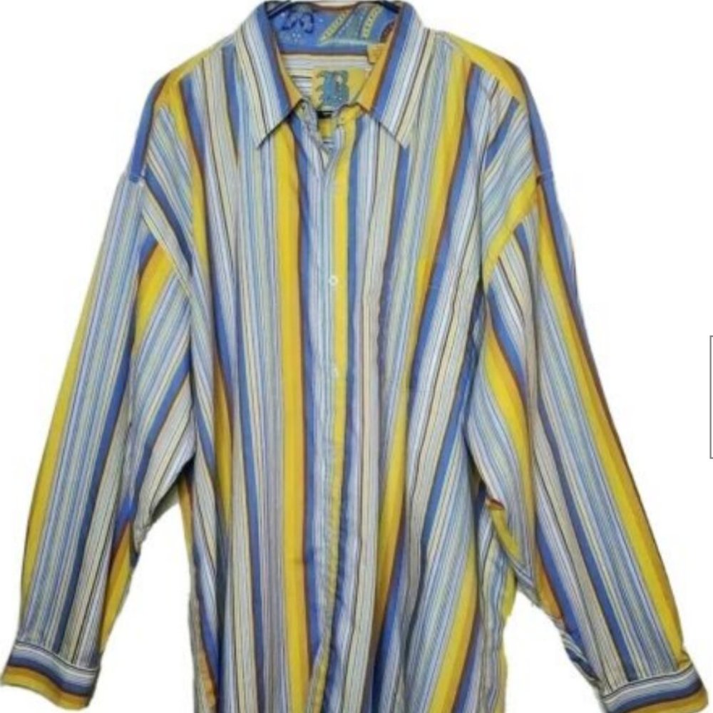 Brooklyn Express Shirt Dress Striped Yellow XXL